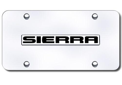 GMC Sierra Logo - Au-Tomotive Gold Sierra Logo Chrome License Plate - AutoTruckToys.com