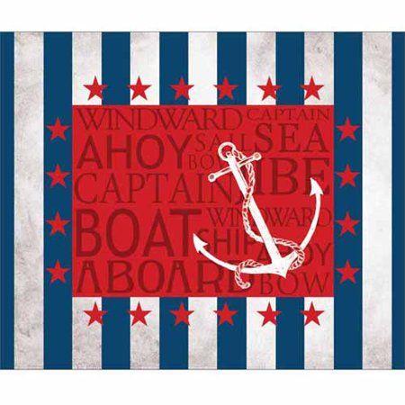 Anchor Blue Red Arrow Logo - Nautical Words Collage Anchor Stripes Stars Vector Coastal ...