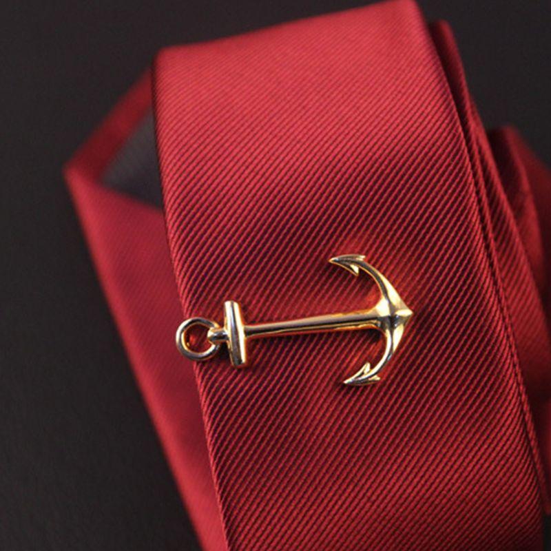 Anchor Blue Red Arrow Logo - Unique Tie Clips – Uno & Company