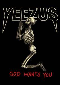 Yeezus Logo - Kanye-West-Yeezus-Tour-Praying-Skull-God-Wants-You-Poster- – Tru ...