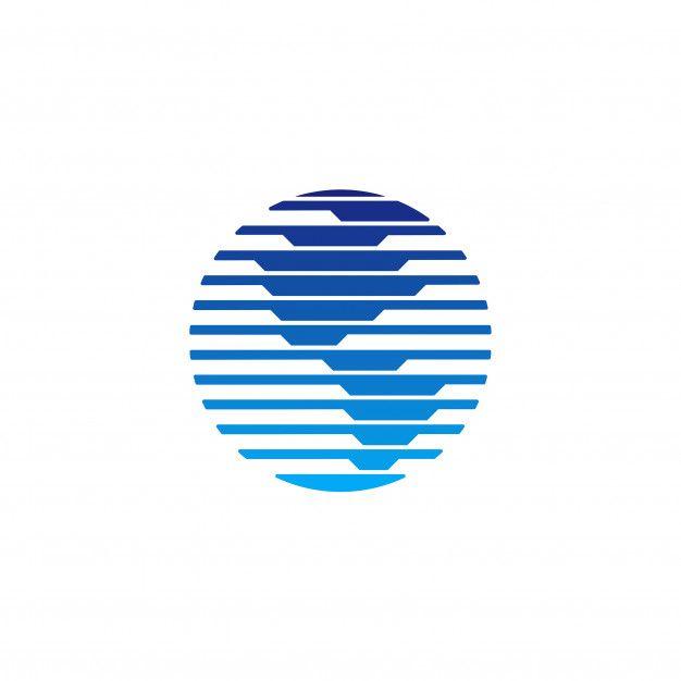 Global Earth Logo - Digital global earth map logo Vector