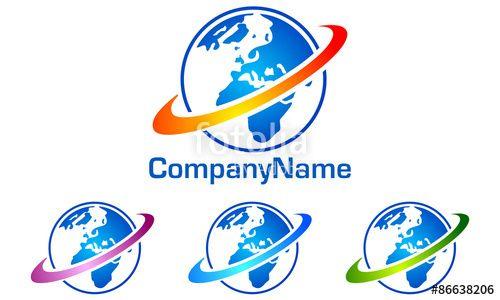 Global Earth Logo - global, globe, world, earth, abstract, ball, 3d, vector, logo