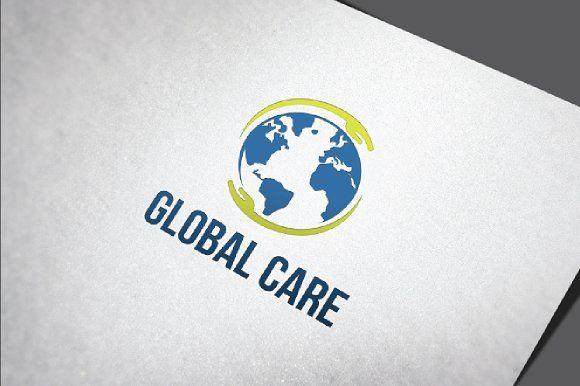 Global Earth Logo - 2 Globe Global Earth Care Logo ~ Logo Templates ~ Creative Market