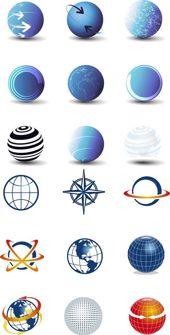 Global Earth Logo - earth logo design free | ... logo, .AI-- Download Free Vectors Psd ...