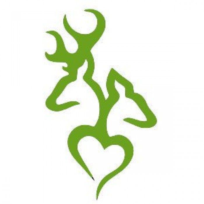 Green Head Logo - Deer Head Heart Logo Style #2(Decal will come in LIME GREEN ...