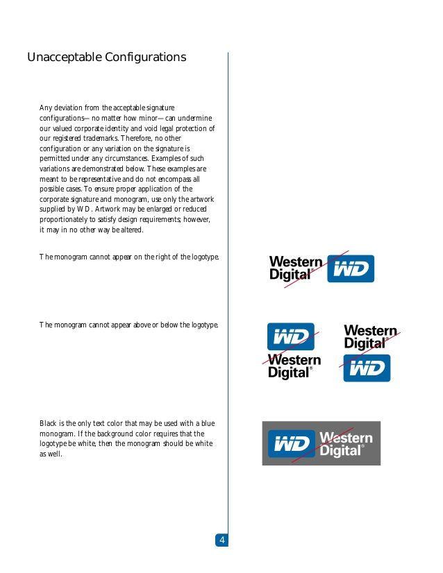 Blue and White WD Logo - Western digital brand guidelines