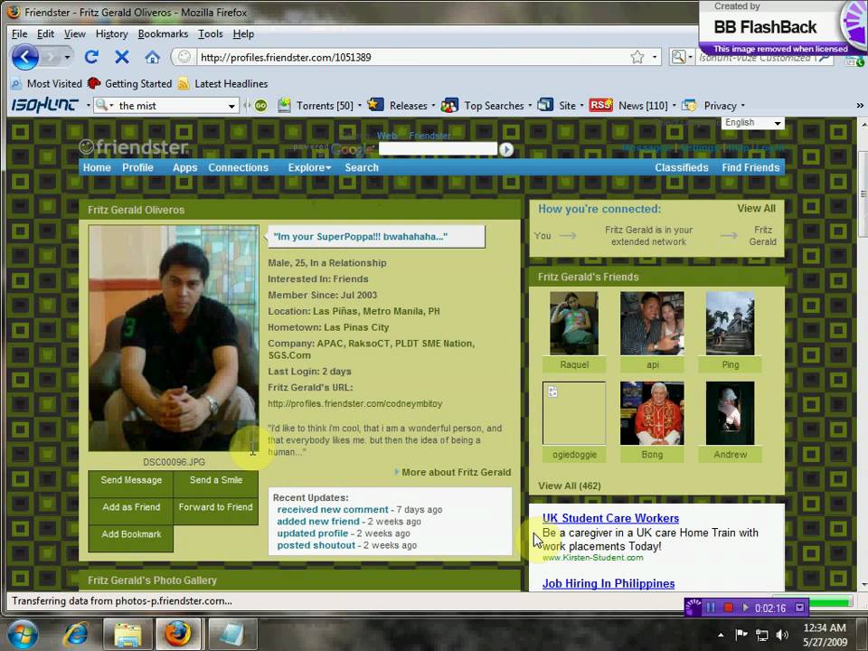 Old Friendster Logo - View Photos in private profile on friendster 2009 - YouTube