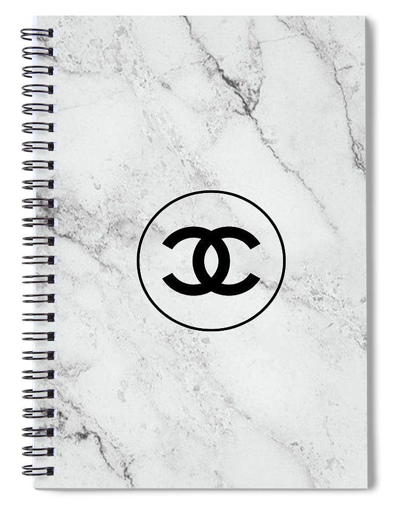 Black Spiral Logo - Chanel Marble Logo, Black Spiral Notebook for Sale by Del Art