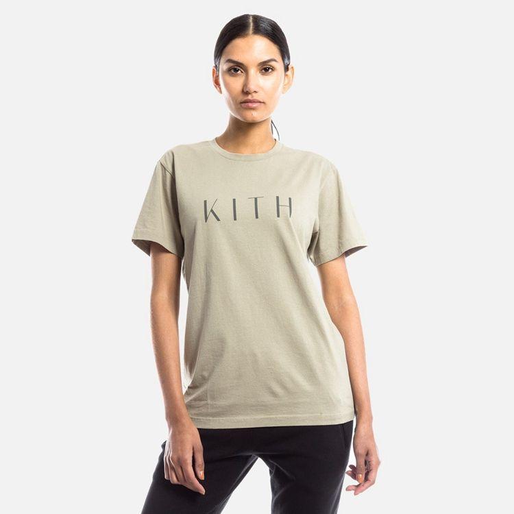 Kith Women's Logo - Fashion Cheap Kith Logo Tee Women T-Shirts Silver Sage T-Shirts Kith ...