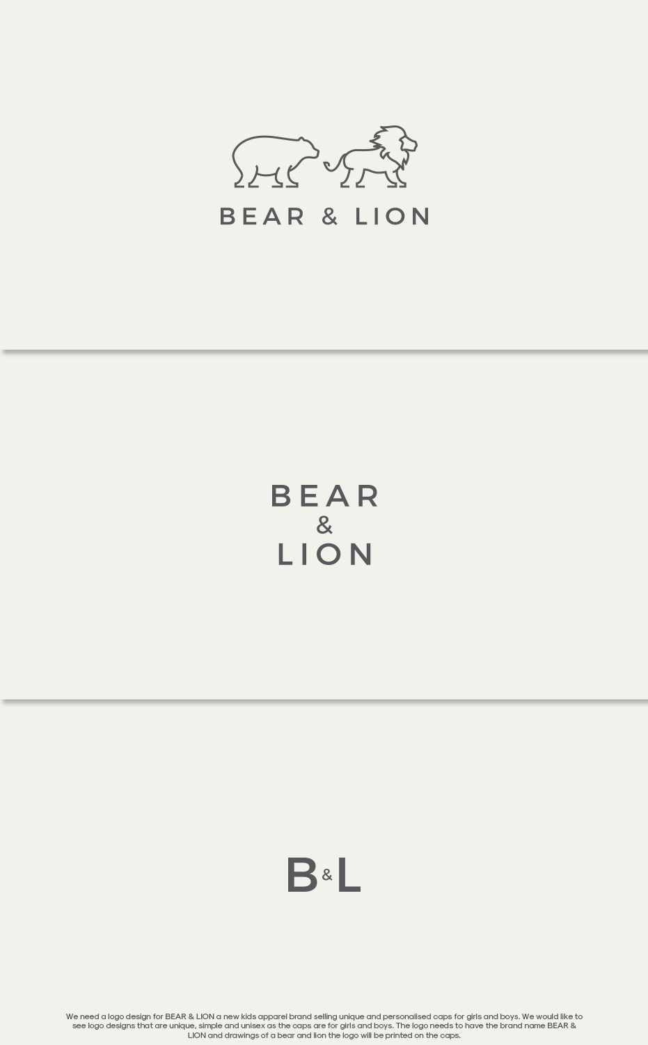 Lion Apparel Logo - Playful, Bold, Fashion Logo Design for BEAR & LION by GBDESIGN ...