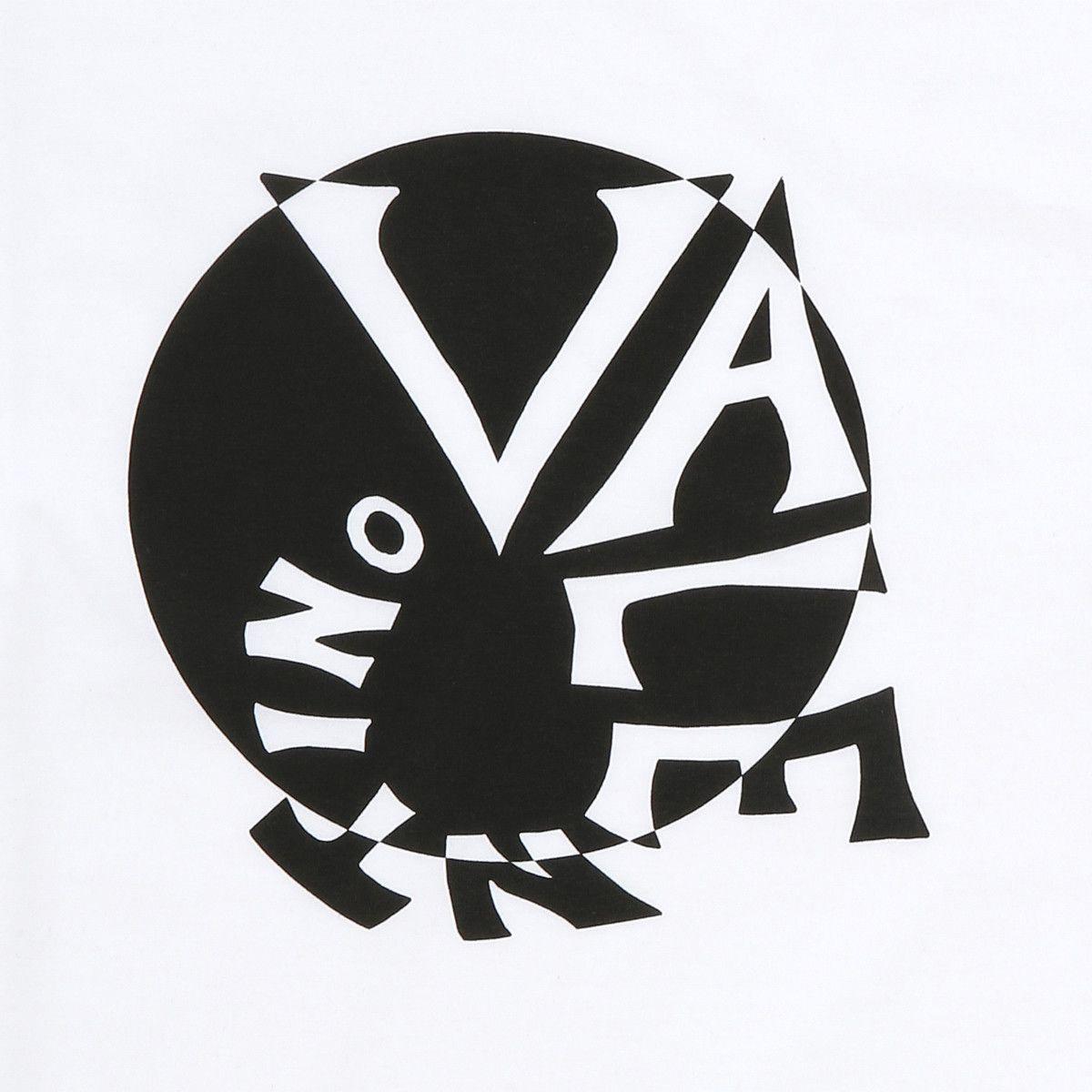 Black Spiral Logo - White cotton Spiral logo T-shirt - ANTONIA
