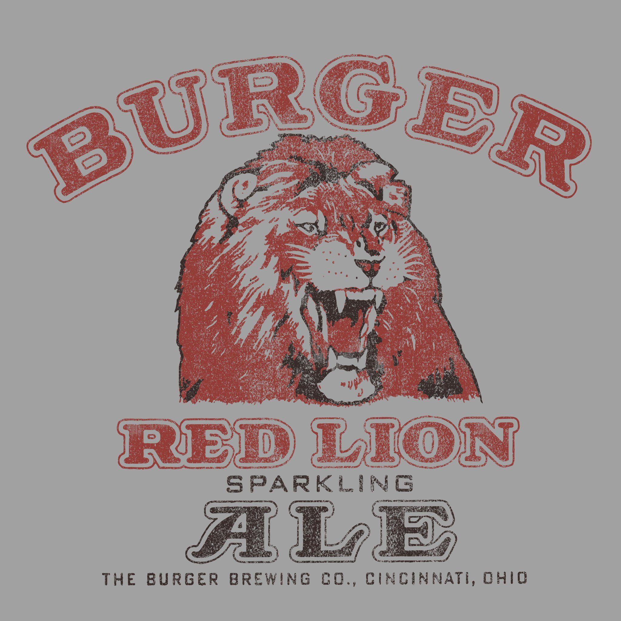 Lion Apparel Logo - Burger Red Lion Ale | Cincinnati Beer Apparel | Cincy Shirts