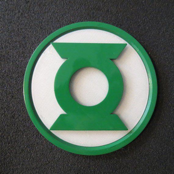 Green Lantern Symbol Logo - Green Lantern 3D printed Chest Emblem Glow In the Dark prop | Etsy