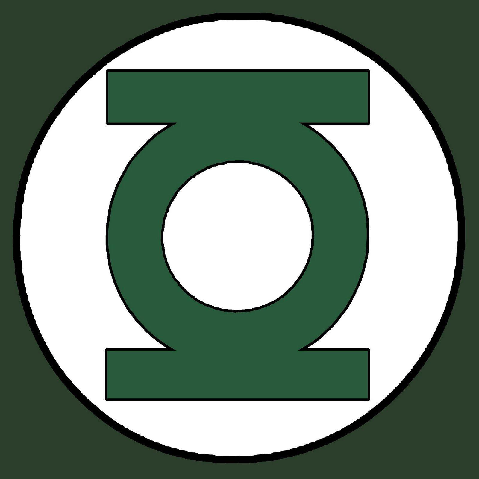 Green Lantern Symbol Logo - Superhero Logo Template. Green Lantern Emblem Green Beads