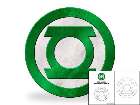 Green Lantern Symbol Logo - Template for Green Lantern Chest Emblem | Etsy