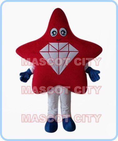 Anme with Red Diamond Logo - mascot red star diamond mascot costume adult size customized star ...