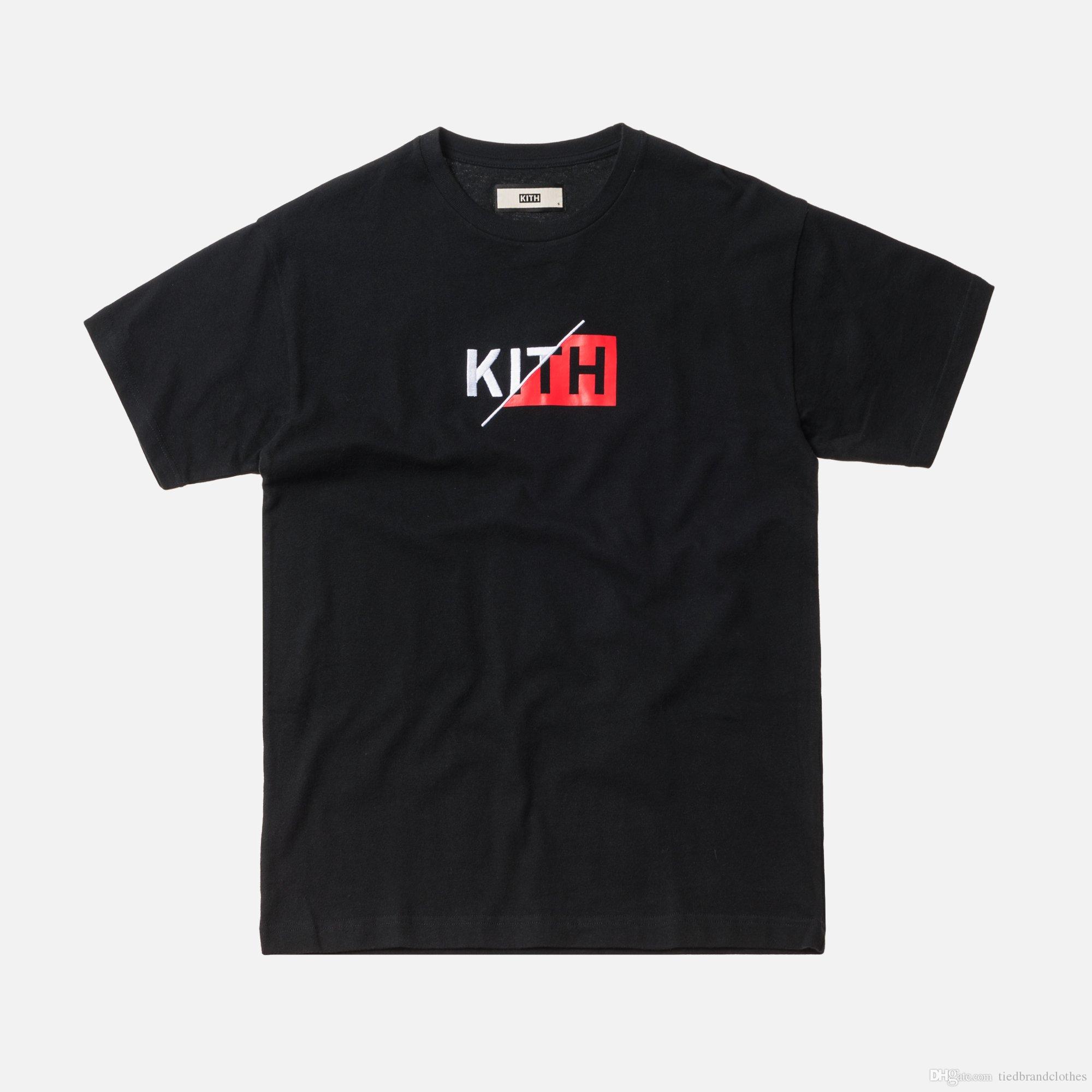Kith Women's Logo - Summer Box Kith Slash Classic Logo Tee Luxury Casual Hip Hop
