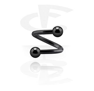 Black Spiral Logo - Black Spiral (Surgical Steel 316L). Crazy Factory online piercing shop