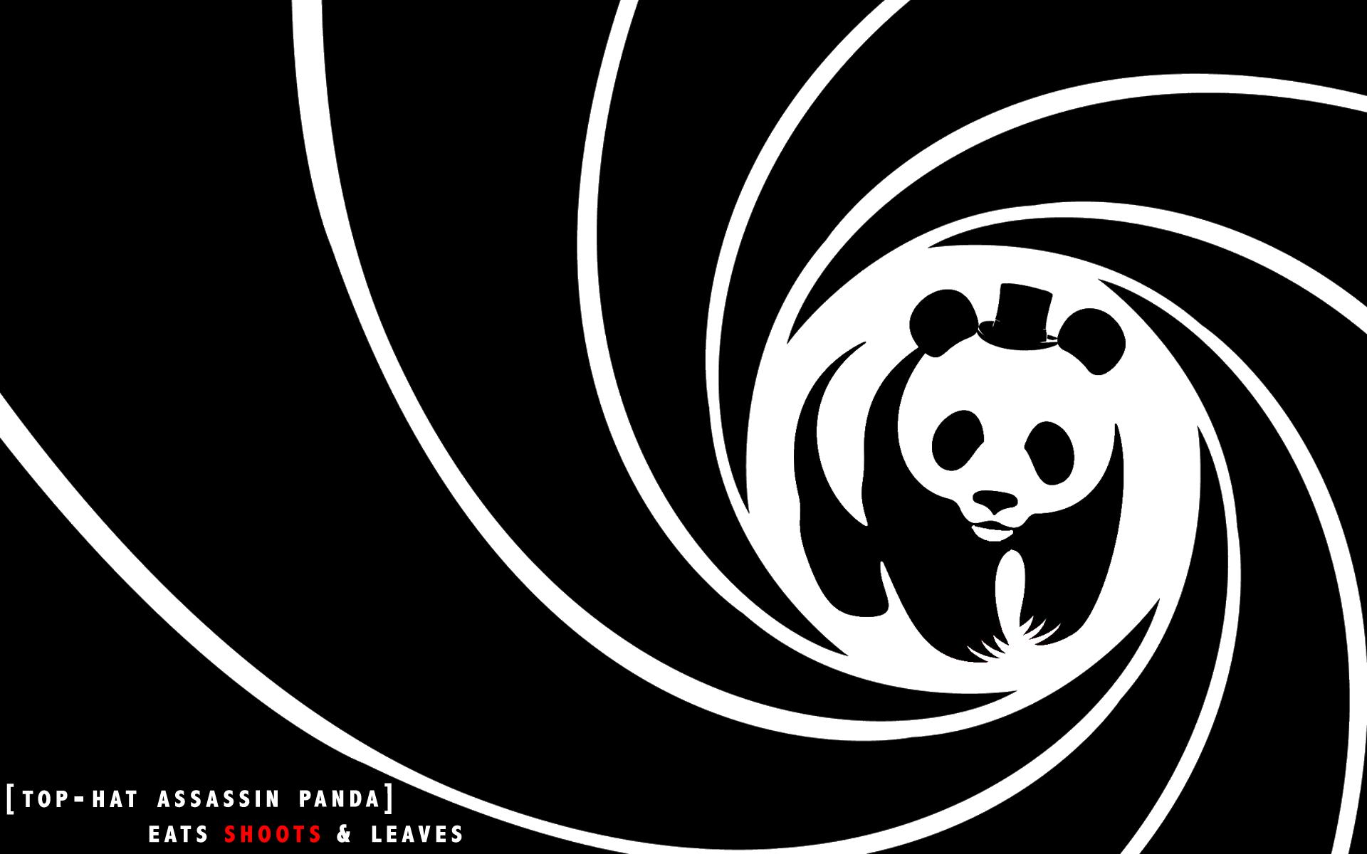 Black Spiral Logo - Wallpaper : illustration, humor, spiral, logo, circle, panda, parody