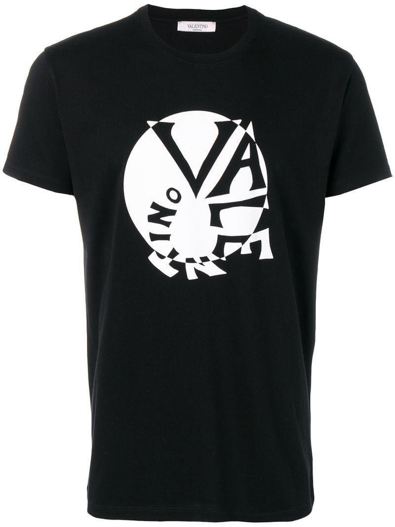 Black Spiral Logo - Lyst - Valentino Spiral Logo Print T-shirt in Black for Men - Save ...
