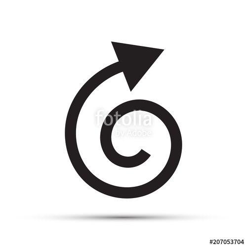 Black Spiral Logo - Black spiral arrow on a white