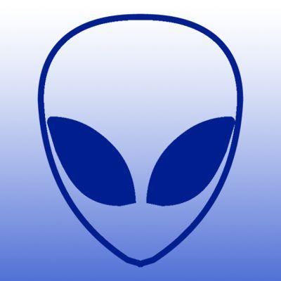Grey Alien Logo - The Grey Alien Outline Iron on Transfer