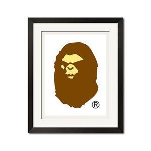 All BAPE Logo - A Bathing Ape in Lukewarm Water Angry Ape Bape Logo Poster Print | eBay