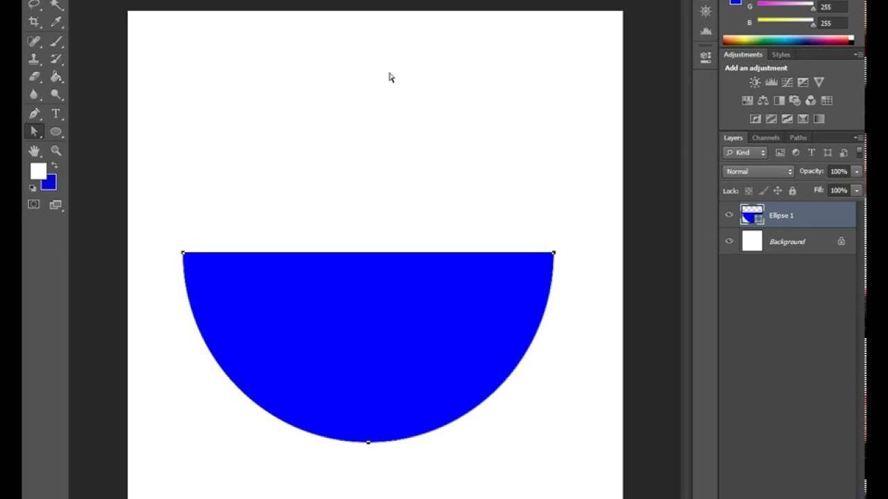 Half Blue Circle Logo - How To Creat Half Circle In Photohop