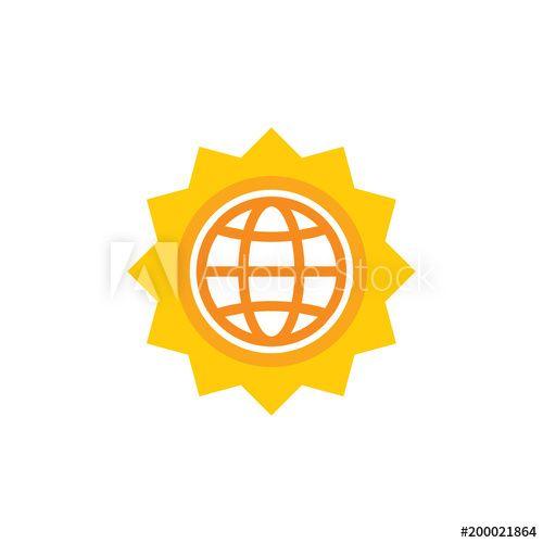 World Sun Logo - Sun World Logo Icon Design this stock vector and explore