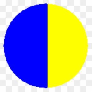 Half Blue Circle Logo - Yellow Circle Black Background Transparent PNG Clipart Image