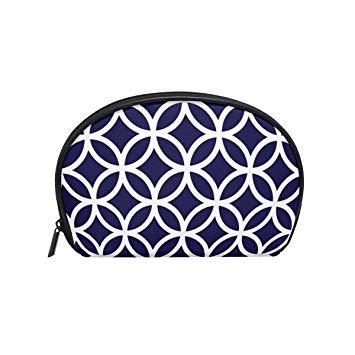 Half Blue Circle Logo - Amazon.com : Half Moon Cosmetic Beauty Bag Navy Blue Circle Travel