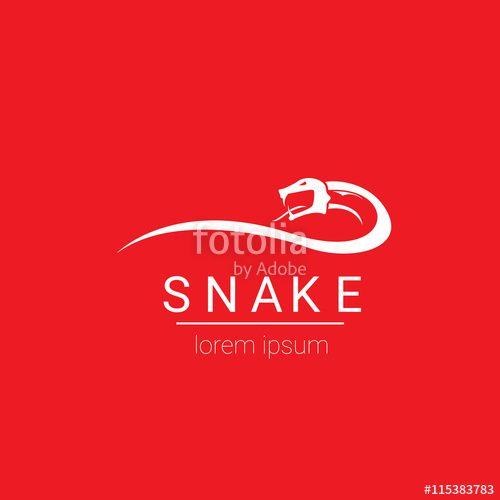 Simple Snake Logo - vector snake simple logo design element. Stock image and royalty