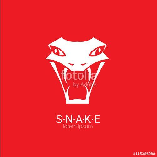 Simple Snake Logo - vector snake simple logo design element. Stock image and royalty