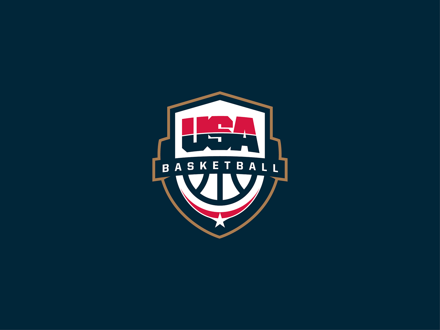 Red White Blue USA Basketball Logo - USA Basketball logo on Behance