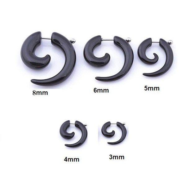 Black Spiral Logo - Black Spiral Drop Earrings. Cool Earrings for Men!