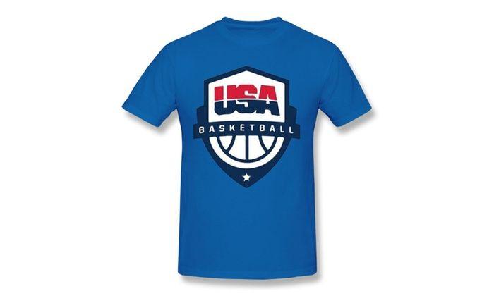 Red White Blue USA Basketball Logo - Mens Rio Olympics Usa Basketball Team Logo T Shirts Royal Blue | Groupon