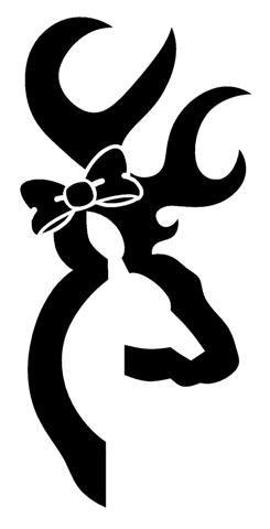 Browning Girl Logo - Browning Girl Deer Head Decal Sticker