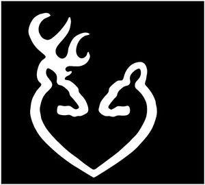 Browning Girl Logo - Browning Kiss Heart Vinyl Car Truck Decal Sticker Love Buck Doe