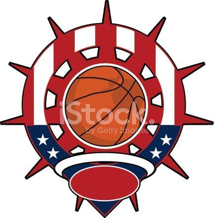 Red White Blue USA Basketball Logo - USA Basketball Logo Stock Vector