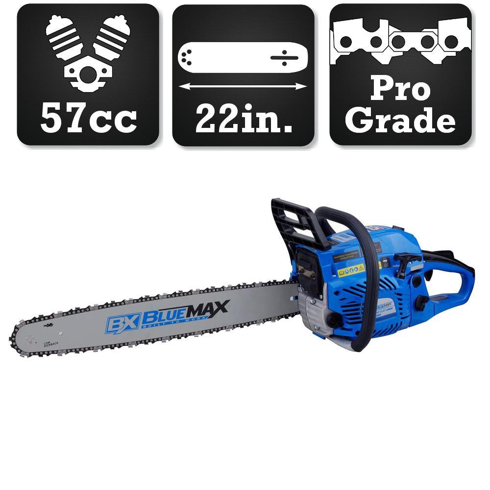 Blue Max Logo - Blue Max 22 In. 57cc Gas Chainsaw 20160 Home Depot