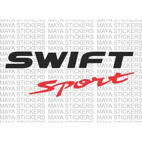 Dual Colored Logo - Maruti suzuki swift sport logo stickers