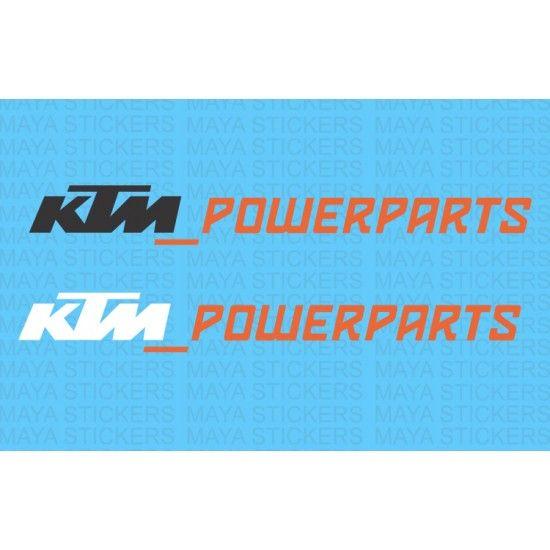 Dual Colored Logo - KTM power parts logo decal
