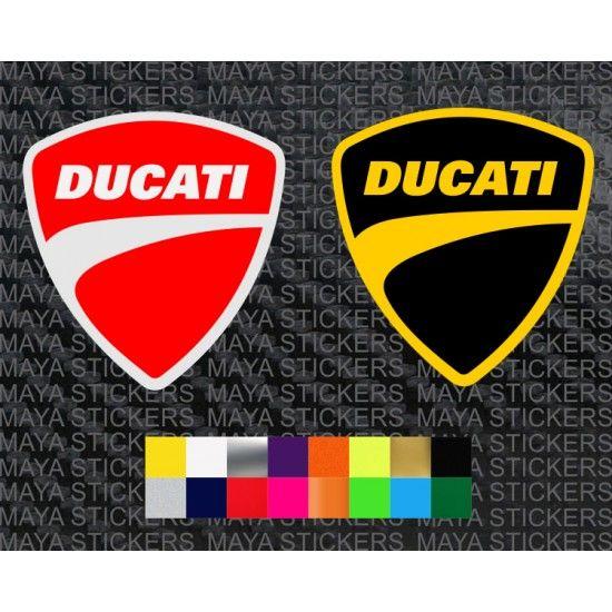 Dual Colored Logo - Ducati logo sticker in custom colors and sizes