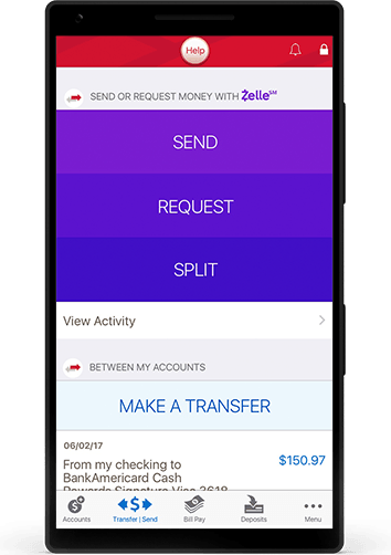 Zelle Bank of America Logo - Mobile Banking for Students at Bank of America