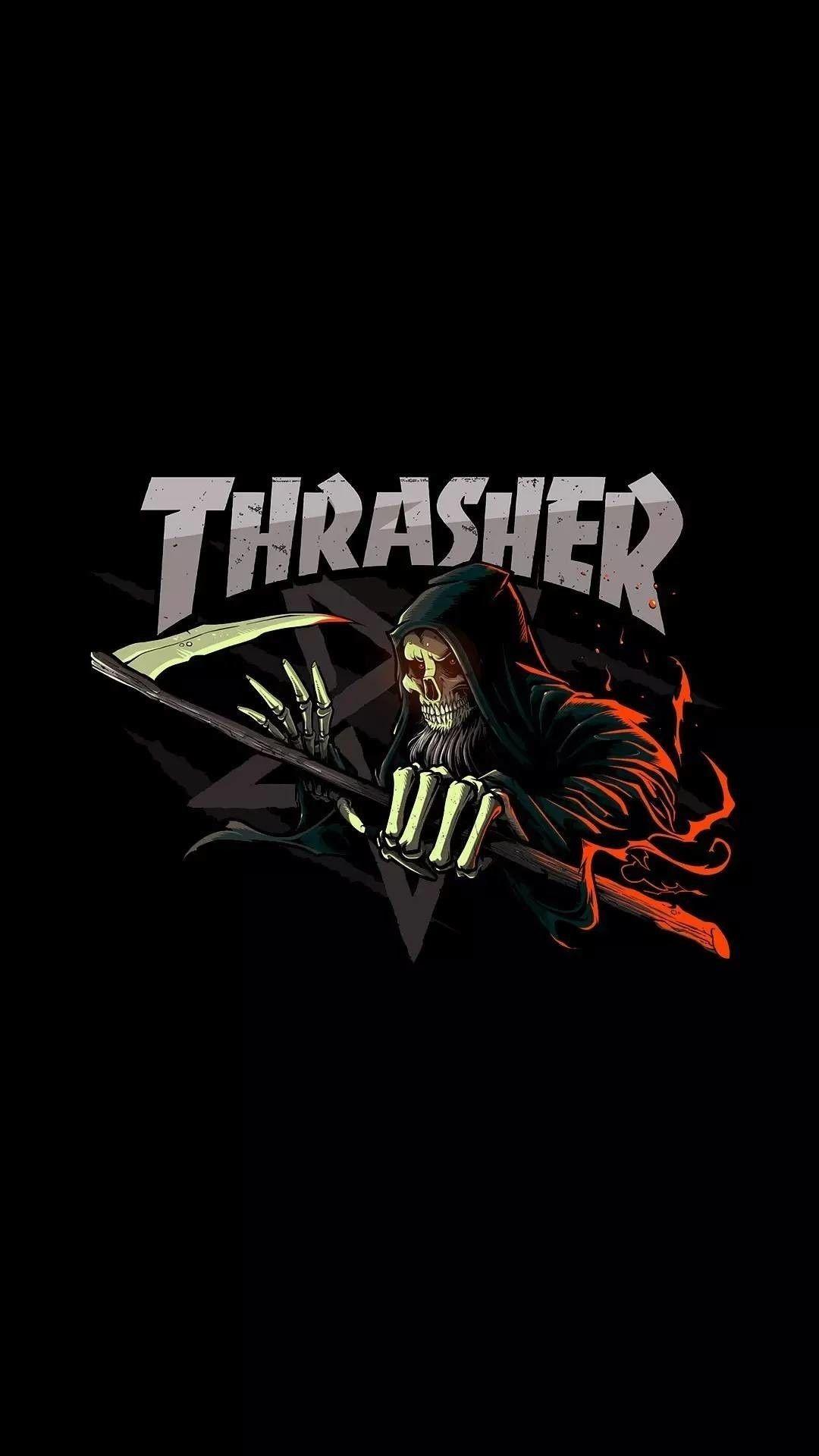 Thrasher Satanic Logo - 60+ Thrasher Logo Wallpapers on WallpaperPlay