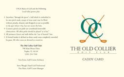 Old Collier Logo - Golf Scorecards, Custom Golf Scorecards Design, Golf Scorecards ...