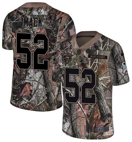 Camo Mack Logo - Wholesale #52 Chicago Bears Khalil Mack Limited Youth Camo Nike ...