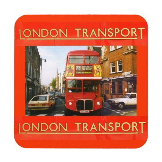 Red Transport Logo - London Transport Logo and 73 Bus Coaster. Zazzle.co.uk