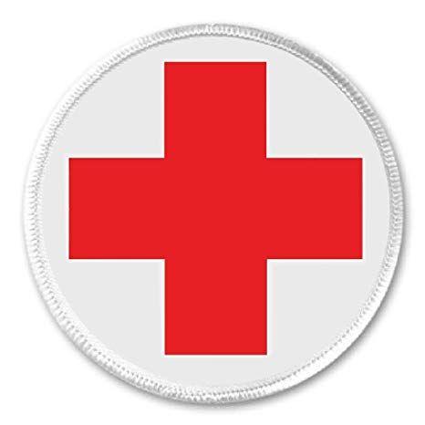 White Cross Logo - Buy Red & White Cross Symbol 3 Sew On Patch Medical Alert Safety