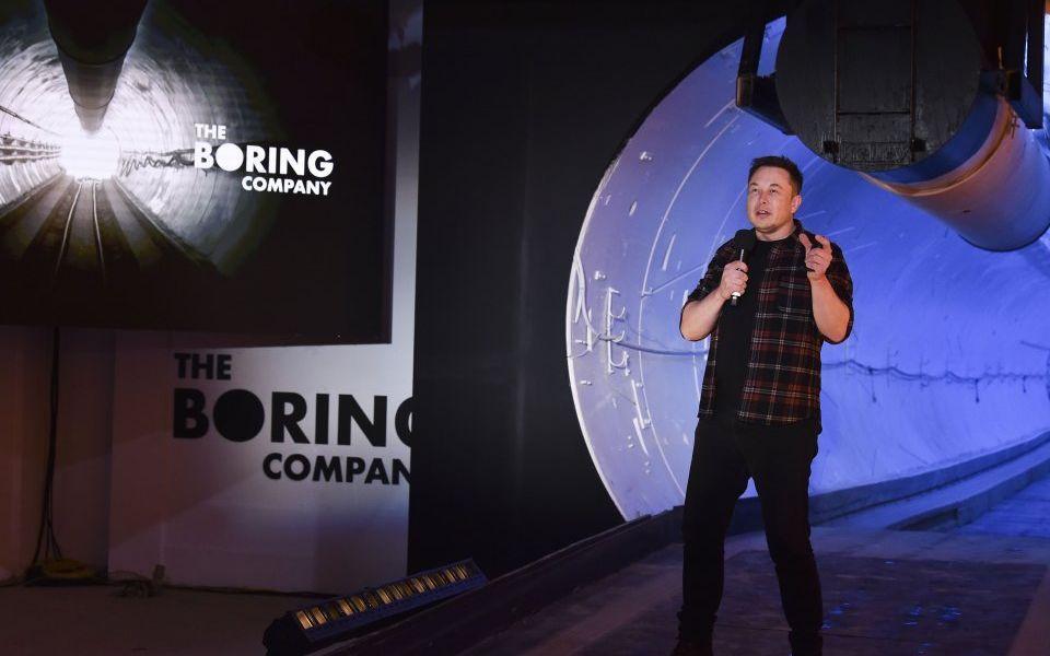 California Hyperloop Logo - Tesla billionaire Elon Musk unveils the first high-speed Boring Co ...